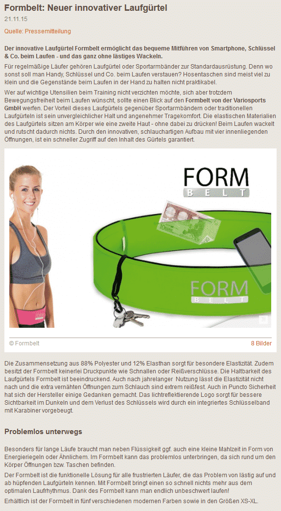Formbelt Presse Marathon 4 you