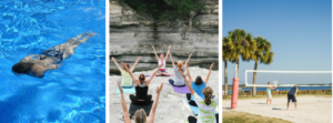 Fit & entspannt im Urlaub - so gelingt's! 2 Hilft gegen das schlechte Gewissen im Urlaub - Schwimmen, Yoga & Beachvolleyball!