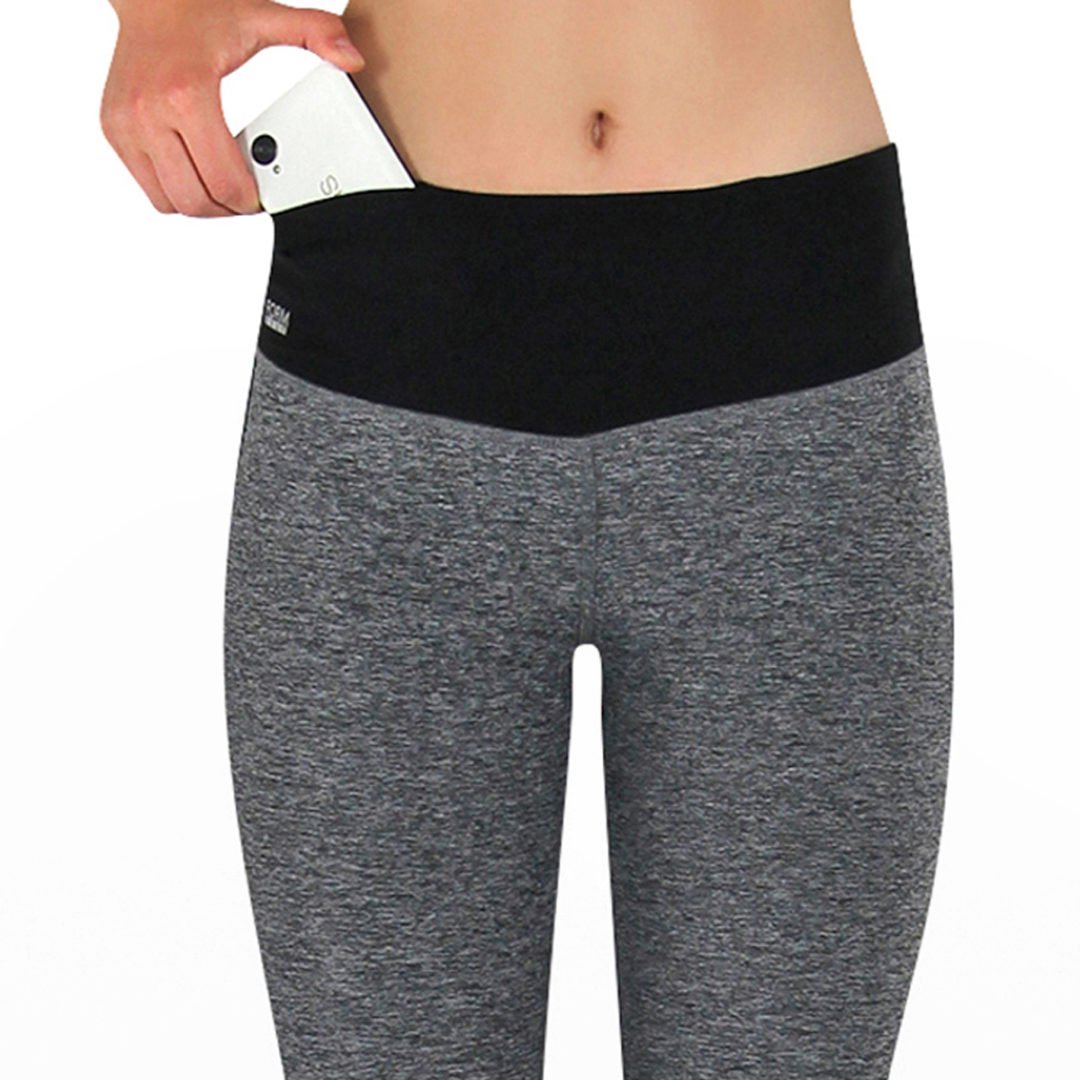 Damen Sport Leggings grau mit Taschen – Online günstig kaufen
