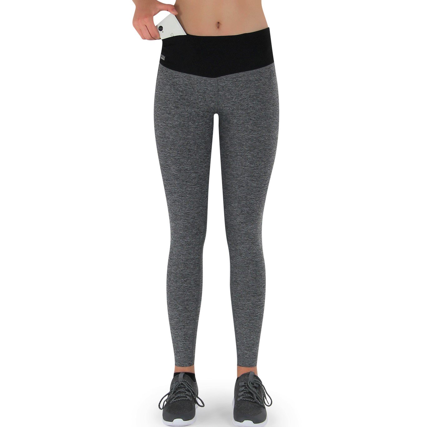 FORMBELT® lange Sport Leggings mit Taschen - Farbe: Grau 4 FORMBELT® lange Sport Leggings mit Taschen - Farbe: Grau – Bild 4
