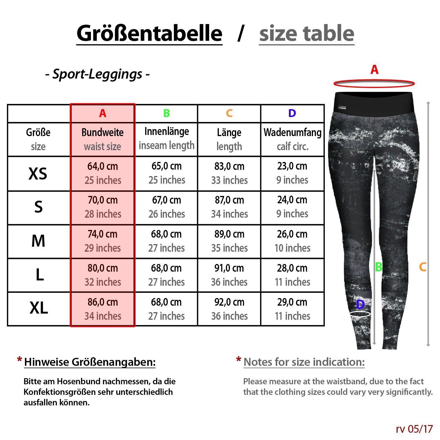 FORMBELT® lange Sport Leggings mit Taschen - Farbe: Marmor 7 FORMBELT® lange Sport Leggings mit Taschen - Farbe: Marmor – Bild 7