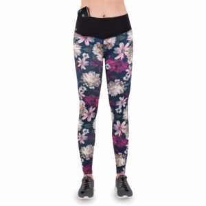 blumenmuster Leggings Laufhose