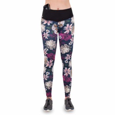 blumenmuster Leggings Laufhose