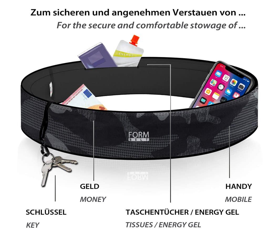 formbelt Infografik camouflage laufgürtel